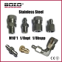 HPA High Pressure Air 8mm Quick Disconnect Male Female Adapter, Fill Nipple 1/8NPT 1/8BSPP M10*1 M8*1 Stainless Steel