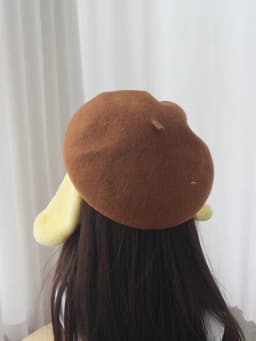 JK Lolita Japanese Y2K Cute Kawaii Dog Ears Yellow Hat Pompoms Accessories Cosplay Hair Accessories Women Girls