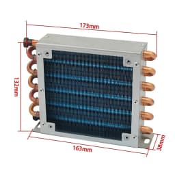 Small Shell Condenser Radiator Refrigerator Freezer Air-cooled Water-cooled Aluminum Fin and Copper Tube Heat Exchanger with Fan