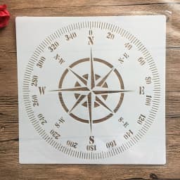 30 * 30cm size diy craft mandala compass mold for painting stencils stamped photo album embossed paper card on wood, fabric wall
