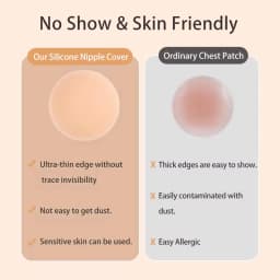 Round Shape Reusable Silicone Nipple Covers Invisible Seamless Breast Petals No Show Full Coverage Nip Pasties Sticky Bra