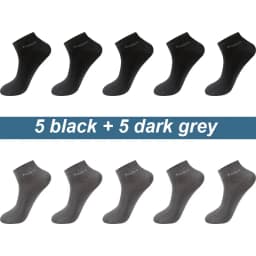 High Quality 10Pairs/Lot Men's Bamboo Fiber Socks Short Casual Breatheable Anti-Bacterial Man Ankle Socks New black busines