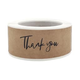 120Pcs Rectangle Thank You For Your Order Sticker for Packaging Stationery Stickers Roll Black Pink Transparent Thank You Labels