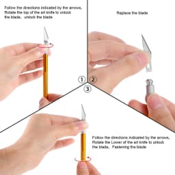 1Set Precision Carving Craft Knife Stainless Steel Hobby Knives for DIY Art Work Cutting Scrapbooking Stencil Models with5Blades