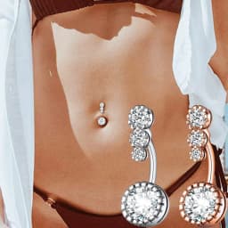 1PC Steel Belly Button Rings Crystal Piercing Navel Heart Style Navel Piercing Earring Belly Piercing Sexy Body Jewelry Ombligo