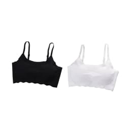 2Pcs/Set Ice Silk Seamless Bra Women Wave Hem Comfort Bralette Everyday Underwear Removable Pads Bra Top Sexy Lingerie S-XXL