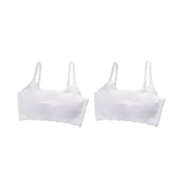 2Pcs/Set Ice Silk Seamless Bra Women Wave Hem Comfort Bralette Everyday Underwear Removable Pads Bra Top Sexy Lingerie S-XXL