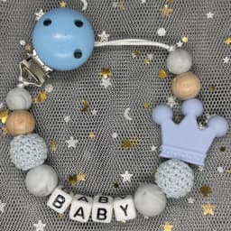 Hot Sale Custom Personalized Name Handmade Pacifier Clip Holder Silicone Dinosaur Pacifier Chain Baby Teether Teether Chain Gift