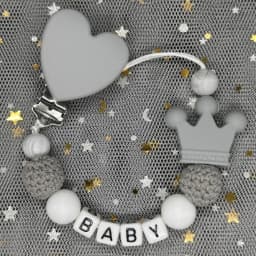 Hot Sale Custom Personalized Name Handmade Pacifier Clip Holder Silicone Dinosaur Pacifier Chain Baby Teether Teether Chain Gift