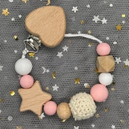 Custom Name Wood Personalized Baby Pacifier Chain Clip Silicone Bead Dummy Nipple Holder With Name Teether Pendant Newborn Gift