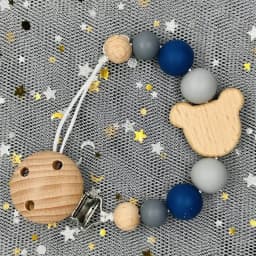 Custom Name Wood Personalized Baby Pacifier Chain Clip Silicone Bead Dummy Nipple Holder With Name Teether Pendant Newborn Gift