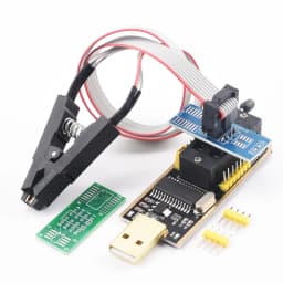CH341B USB EEPROM Flash BIOS Programmer Module with SOIC8 SOP8 Test Clip, SPI Flash Reader Writer for 24CXX 25CXX 93CXX Chips