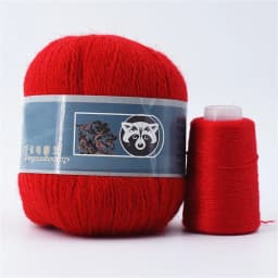 Fur Mink Yarn for Knitting 2-Ply Worsted Fluffy Yarn for Crocheting Needlework 1 Skein 340 M 50+20g