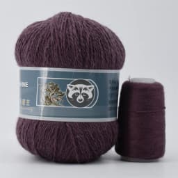 Fur Mink Yarn for Knitting 2-Ply Worsted Fluffy Yarn for Crocheting Needlework 1 Skein 340 M 50+20g