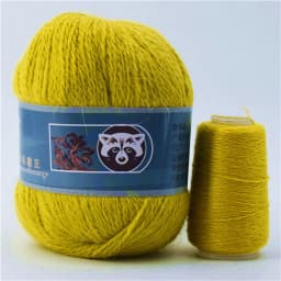 Fur Mink Yarn for Knitting 2-Ply Worsted Fluffy Yarn for Crocheting Needlework 1 Skein 340 M 50+20g