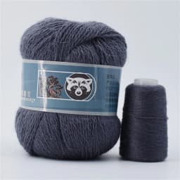 Fur Mink Yarn for Knitting 2-Ply Worsted Fluffy Yarn for Crocheting Needlework 1 Skein 340 M 50+20g