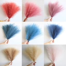 10/30Pcs Fluffy Pampas Grass Artificial Flowers Decoration for Wedding Boho Bouquet Party Home Vase Decor Fake Plant Reed Flower