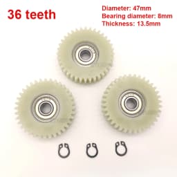 47x13.5mm Planetary Gear 36 Teeth Gears With 8mm Bearings Wheel Hubs Electric Bike Nylon Gear For Bafang Motor E-bike Parts