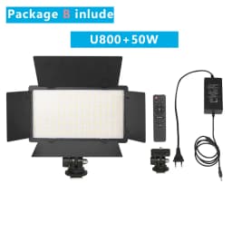 Nagnahz U800+ LED Video Light Photo Studio Lamp Bi-Color 2500K-8500k Dimmable with Tripod Stand Remote for Video Recording Para