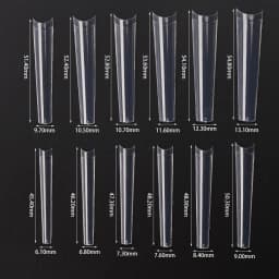 3XL Long Coffin/Square Acrylic False Nail Tip Half Cover C Curved Straight Nail Tips Manicure Nail Art Decoration ToolFake Nails