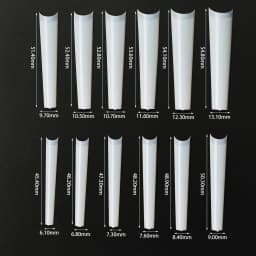 3XL Long Coffin/Square Acrylic False Nail Tip Half Cover C Curved Straight Nail Tips Manicure Nail Art Decoration ToolFake Nails