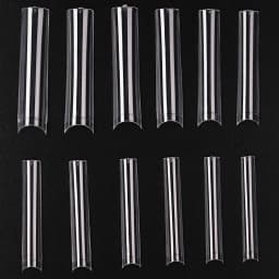 3XL Long Coffin/Square Acrylic False Nail Tip Half Cover C Curved Straight Nail Tips Manicure Nail Art Decoration ToolFake Nails