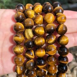 Natural Stone Yellow Tiger Eye Beads Round Loose Spacer Bead For Jewelry Making Diy Bracelet Accessories 15"Inches 4/6/8/10/12mm