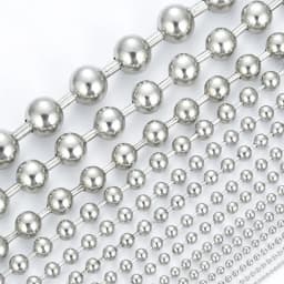 1.5 2.0 2.4 3.2 4 6 8 10mm Stainless Steel Ball Chain Bulk Bead Chain Necklace Connector Clasp For DIY Necklace Jewelry Making