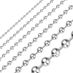 1.5 2.0 2.4 3.2 4 6 8 10mm Stainless Steel Ball Chain Bulk Bead Chain Necklace Connector Clasp For DIY Necklace Jewelry Making