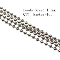 1.5 2.0 2.4 3.2 4 6 8 10mm Stainless Steel Ball Chain Bulk Bead Chain Necklace Connector Clasp For DIY Necklace Jewelry Making