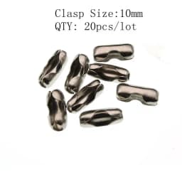 1.5 2.0 2.4 3.2 4 6 8 10mm Stainless Steel Ball Chain Bulk Bead Chain Necklace Connector Clasp For DIY Necklace Jewelry Making