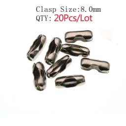 1.5 2.0 2.4 3.2 4 6 8 10mm Stainless Steel Ball Chain Bulk Bead Chain Necklace Connector Clasp For DIY Necklace Jewelry Making