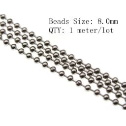 1.5 2.0 2.4 3.2 4 6 8 10mm Stainless Steel Ball Chain Bulk Bead Chain Necklace Connector Clasp For DIY Necklace Jewelry Making