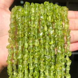6-8mm Irregular Natural Green Peridot Stone Beads for Accessories Jewellery Making Bracelet Necklace 15 Inch