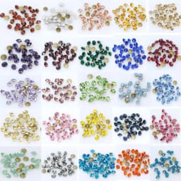 1440P SS2/3/4/5/6/8 Round Facet Cone Cz Crystal 36Color Pointed Back Diamond For 3D Nail Arts Wedding Dress Repair Jewelry Beads