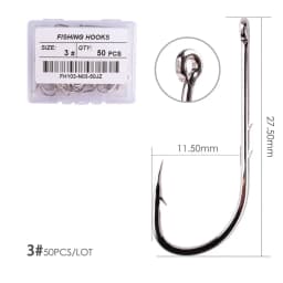 50/20pcs Barbed Fishing Hooks Sea Worm Carp Single Circle Hook Set Fly Fishing Accessories Tackle Carbon Steel Fishhook