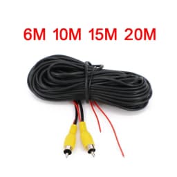 6 Meters 10M 15M 20M Car Truck RCA Video Extension Cable Male to Male with Trigger Wire for Backup Camera Rear View Parking