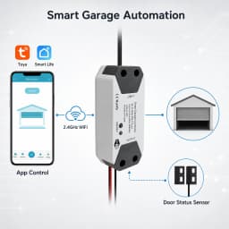 Wofea WiFi Switch Smart Garage Door Opener Controller Work With Alexa Echo Google Home SmartLife/Tuya APP Control No Hub Require