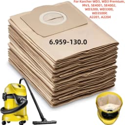 Vacuum Cleaner Bags for Karcher 6.959-130.0 WD3 MV3 WD3 Premium Wet & Dry Vacuum Cleaner, SE4001 MV1 WD3200 WD3300 A2204 A2656