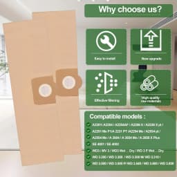 Vacuum Cleaner Bags for Karcher 6.959-130.0 WD3 MV3 WD3 Premium Wet & Dry Vacuum Cleaner, SE4001 MV1 WD3200 WD3300 A2204 A2656