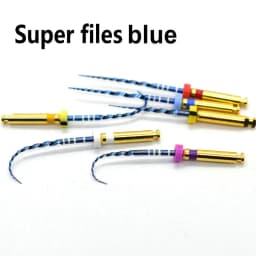 Dental Rotary Super Files Blue Files Rotary Files Niti Heat Activation Endodontic Files Use for Root Canal