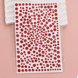1sheet 900pcs Rainbow Face Glitter Gem Stickers Stick-On Facial Tattoo Eye Rhinestone Jewels 3/4/5mm Mix Wedding Party Make Up