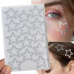 1sheet 900pcs Rainbow Face Glitter Gem Stickers Stick-On Facial Tattoo Eye Rhinestone Jewels 3/4/5mm Mix Wedding Party Make Up