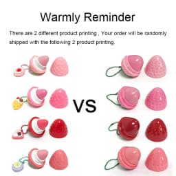 Random Shipping 1PC Strawberry Lip Gloss Lipstick, Christmas Holiday Gift, Moisturizing Anti Crack Long Lasting Lip Balm