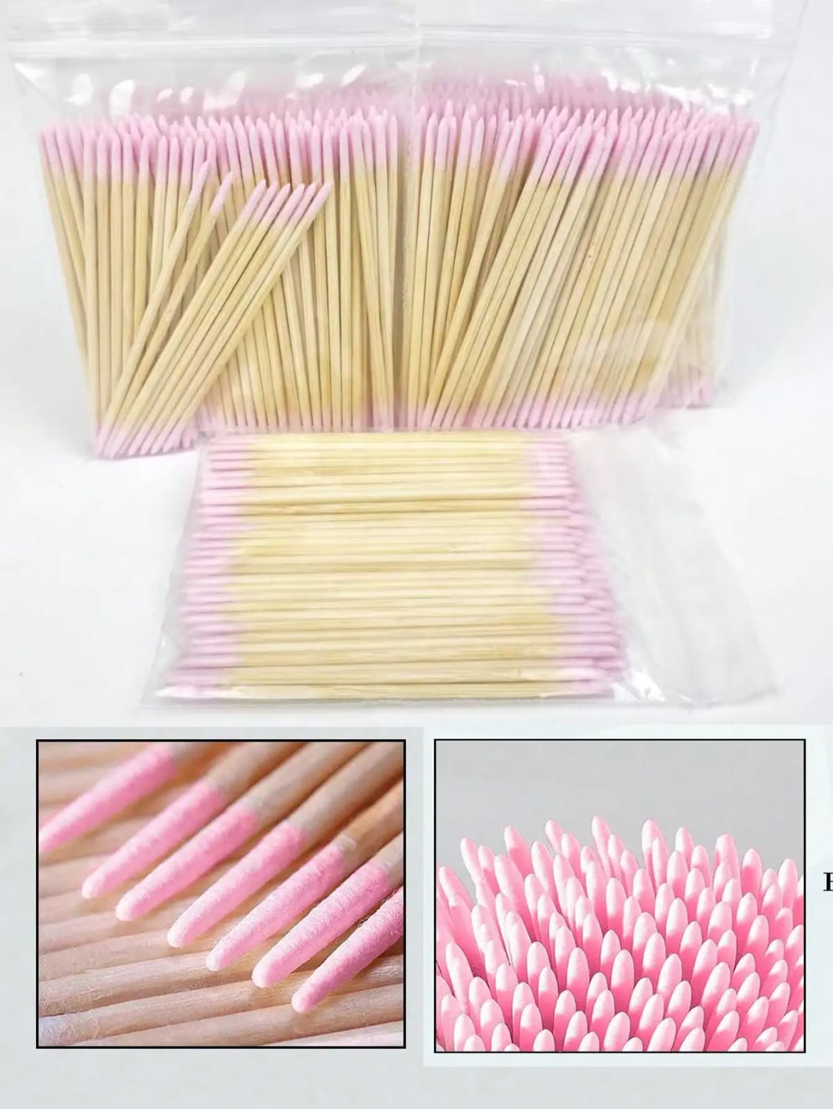 100/300/500/700/900Pcs Double Tip Headed Cotton Swabs ,For Tattooed Eyebrows Beauty Makeup Tools For Wiping, Nail Polish Wiping