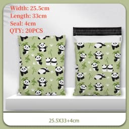Poly Shipping Bags Cute Cartoon Mailing Bags Puppies Panda Poly Envelope Postal Courier Bag PE Plastic Self-Seal Mailbag 20PCS