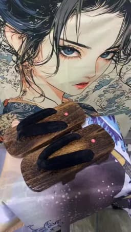 WHOHOLL Geta Two-toothed Sandals Anime Cosplay Japanese Geta Sandals Men's Clogs Flip-flops Wooden Sandals Slides Costumes Shoes
