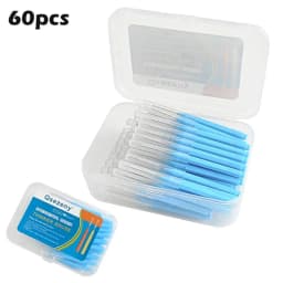 30/60Pcs 0.6-1.2mm Interdental Brushes Health Care Teeth Push-Pull Brush Removes Food Plaque Whitening Cleaner Oral Hygiene Tool