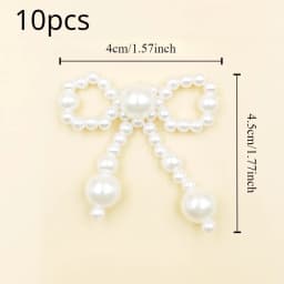 10pcs Hand Woven Pearl Bow Heart-shaped DIY Materials Decorative Accessories Clothing Accessories