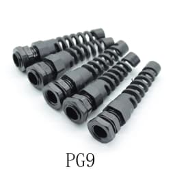 5pcs IP68 Waterproof M12 PG7/PG9/PG11 Cable Gland Connector Plastic Flex Spiral Strain Relief Protector For 3.5-6mm Wire Thread